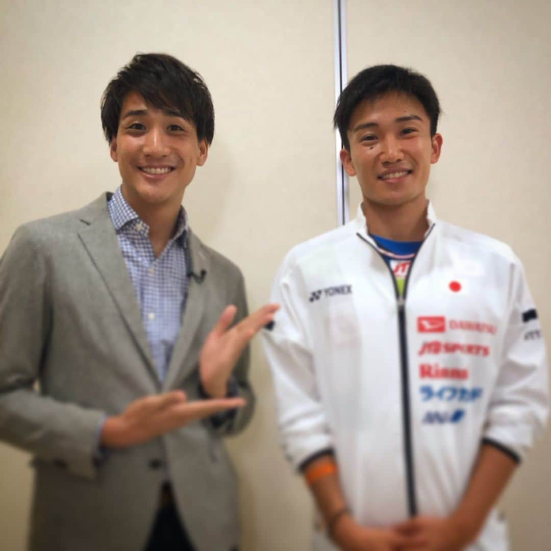 山本紘之さんのインスタグラム写真 - (山本紘之Instagram)「・ バドミントン日本代表の皆さんにインタビュー！ 過酷な合宿の中、お疲れのところありがとうございました！！ ・ ・ #奥原希望 選手 #桃田賢斗 選手 #山口茜 選手 #高松ペア #高橋礼華 選手 #松友美佐紀 選手 #西本拳太 選手 #ソノカムペア #園田啓悟 選手 #嘉村健士 選手 #バドミントン #バドミントン日本代表 #富山合宿」7月7日 12時16分 - yamamoto_hiroyuki.ntv