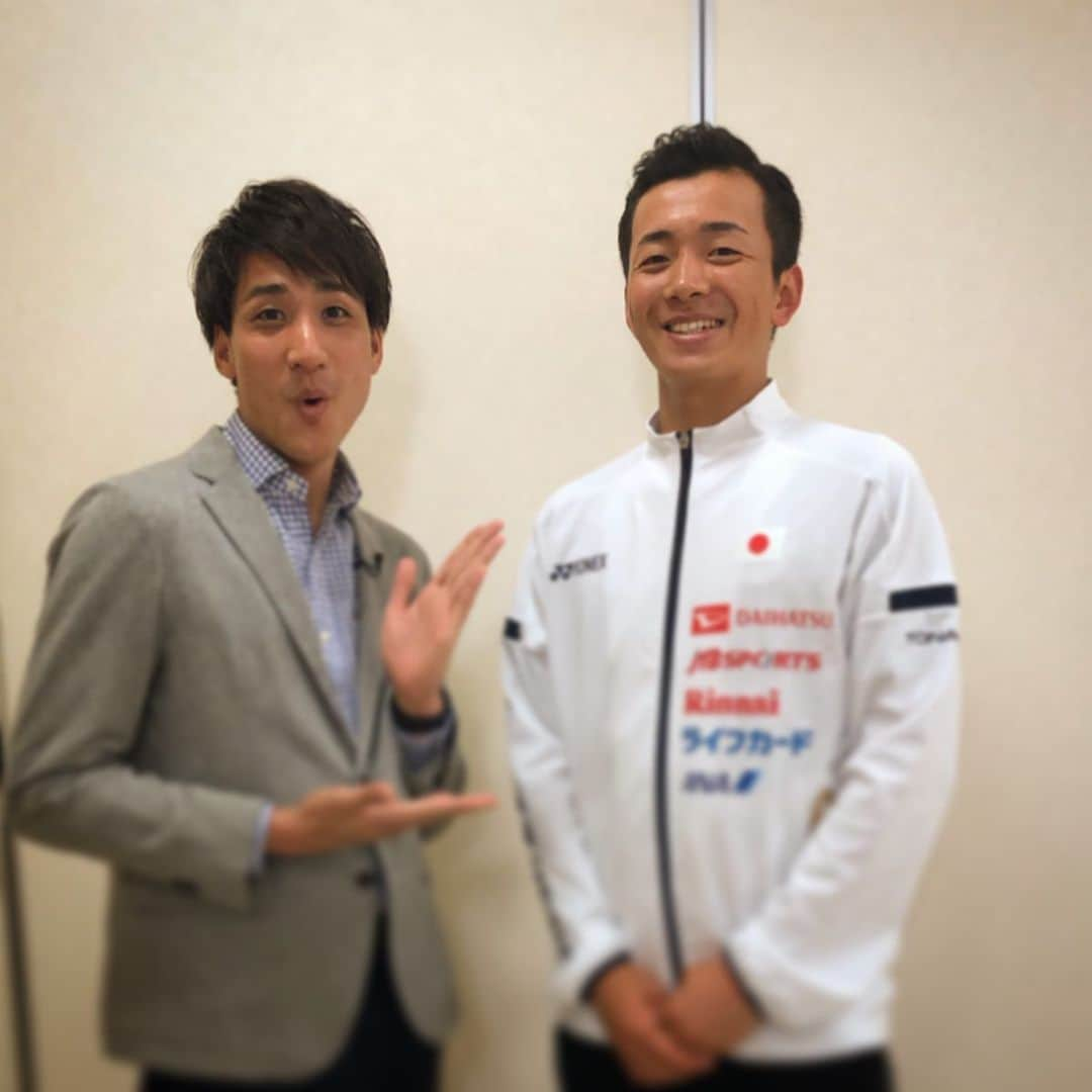 山本紘之さんのインスタグラム写真 - (山本紘之Instagram)「・ バドミントン日本代表の皆さんにインタビュー！ 過酷な合宿の中、お疲れのところありがとうございました！！ ・ ・ #奥原希望 選手 #桃田賢斗 選手 #山口茜 選手 #高松ペア #高橋礼華 選手 #松友美佐紀 選手 #西本拳太 選手 #ソノカムペア #園田啓悟 選手 #嘉村健士 選手 #バドミントン #バドミントン日本代表 #富山合宿」7月7日 12時16分 - yamamoto_hiroyuki.ntv