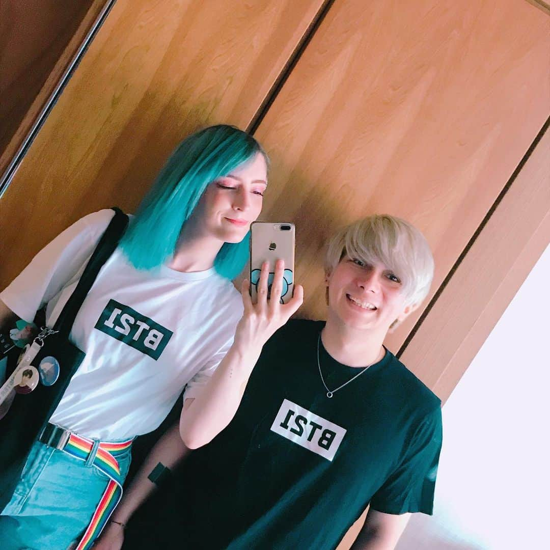 mimeiさんのインスタグラム写真 - (mimeiInstagram)「ペアルック🤓🤓 #bacouple」7月7日 14時34分 - mimeiland