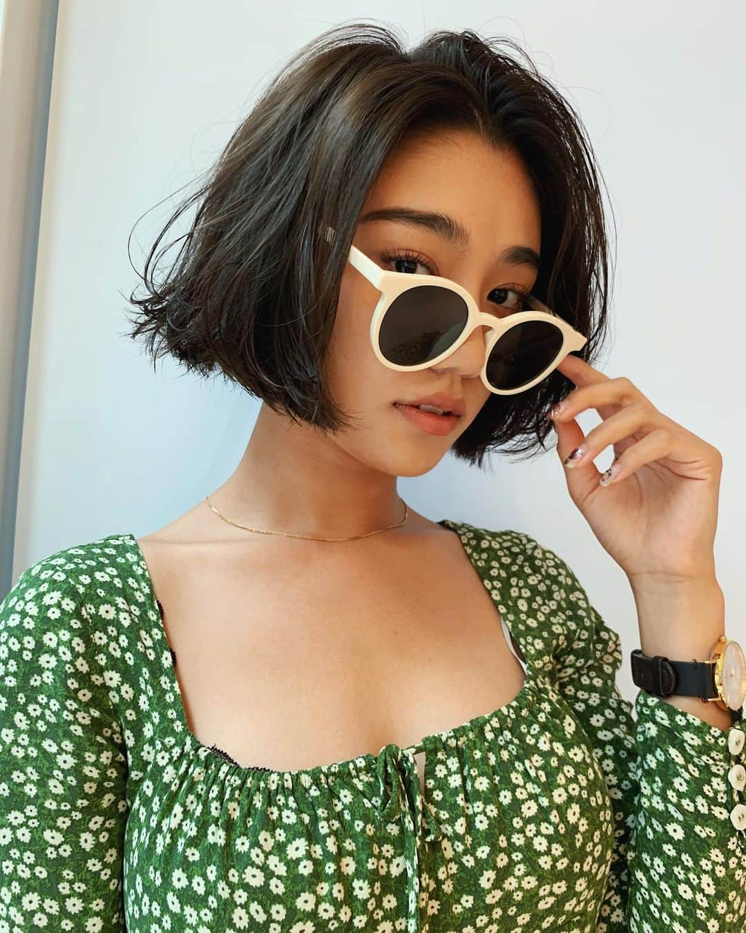 松本優さんのインスタグラム写真 - (松本優Instagram)「. . @ayato_i_am 💇‍♀️ カラーを💚❤️ . お洋服は @afends.womens 🥺 . . #hair#bob#like#good#ボブ#ショートヘア#ヘアスタイル#透け感#カラー#松本優」7月7日 15時43分 - matsumoto_yu