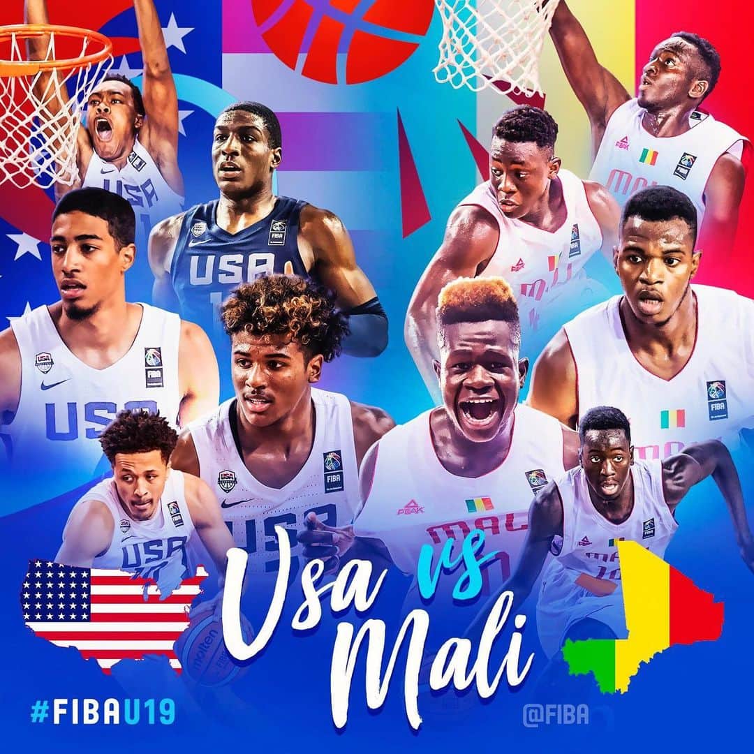 FIBAさんのインスタグラム写真 - (FIBAInstagram)「#FIBAU19 Final day! Who you got? 🇺🇸 or 🇲🇱❓ 20:30 GMT+3 ⏰」7月7日 18時57分 - fiba