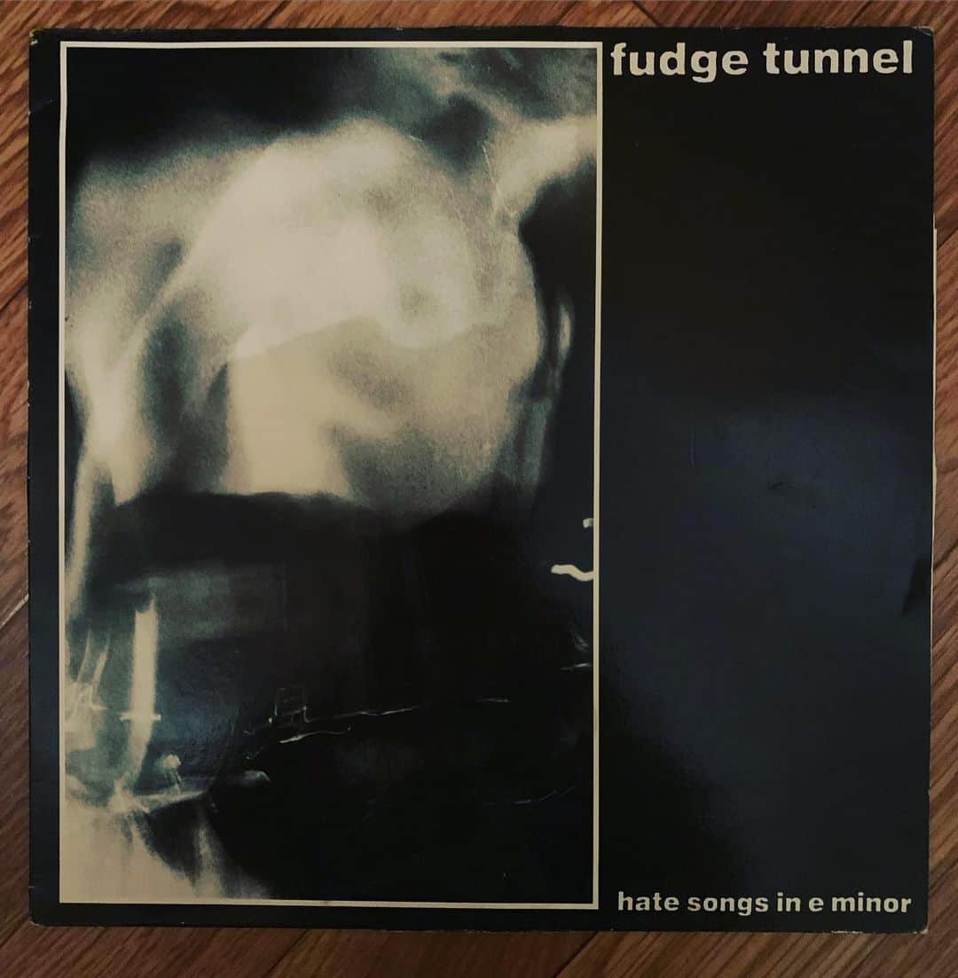 Adamのインスタグラム：「This happened  #fudgetunnel #earache #vinyl」