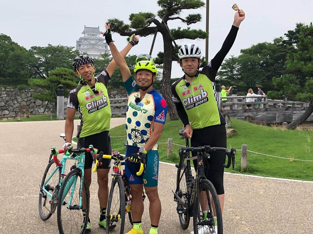 のインスタグラム：「#快汗自転車ライフ姫路城から岡山城 #団長安田 #actontv #アクトオンtv #団長安田 #安田大サーカス団長 #nestobikes」