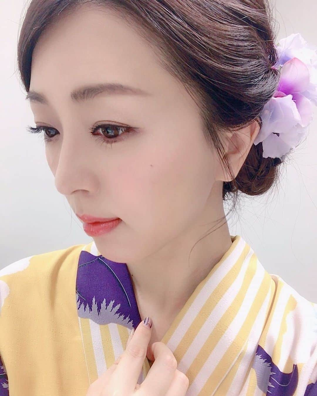 祥子さんのインスタグラム写真 - (祥子Instagram)「👘 仕事だとしても浴衣が着られるのは嬉しい☺️💓 気持ちの中では… 夏のはじまり🎐 #浴衣 #yukata #夏 #summer #ゆかた #happy #夏のはじまり」7月7日 21時31分 - sho_ko.0413