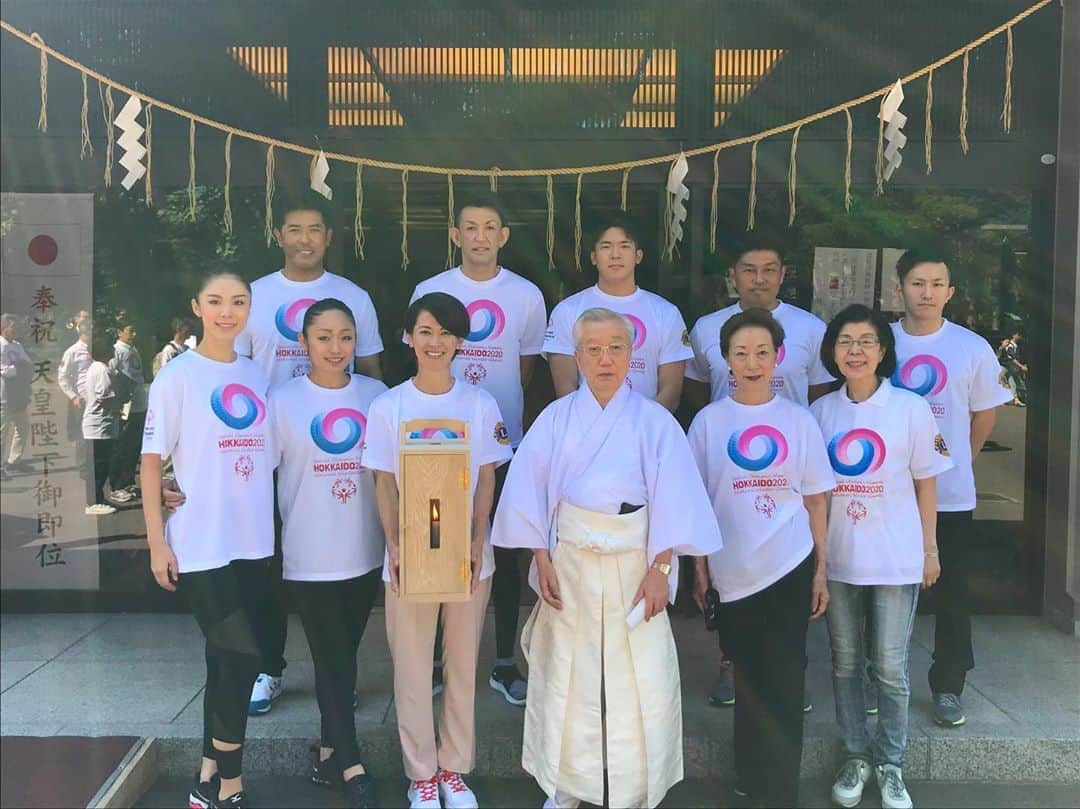 のインスタグラム：「I went to “Special Olympics” event today😌✨ 今日はスペシャルオリンピックス冬季ナショナルゲーム北海道大会の為の採火式、分火式へ！ 晴天の中無事に終えるとこができました😌💪 応援よろしくお願いします💪💪💪 #specialolympics #スペシャルオリンピックス #北海道」