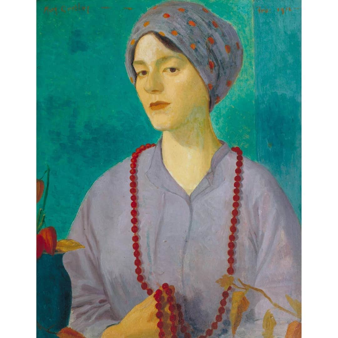 のインスタグラム：「What's on your mind today? 💭  Mark Gertler, Portrait of a Girl 1912.」
