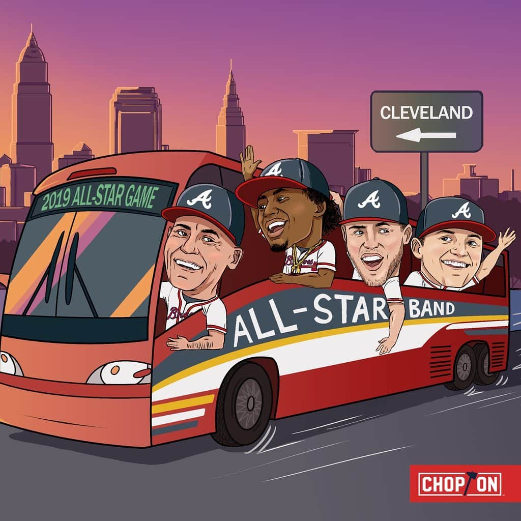 アトランタ・ブレーブスさんのインスタグラム写真 - (アトランタ・ブレーブスInstagram)「Next stop: CLEVELAND #ChopOn」7月8日 7時18分 - braves