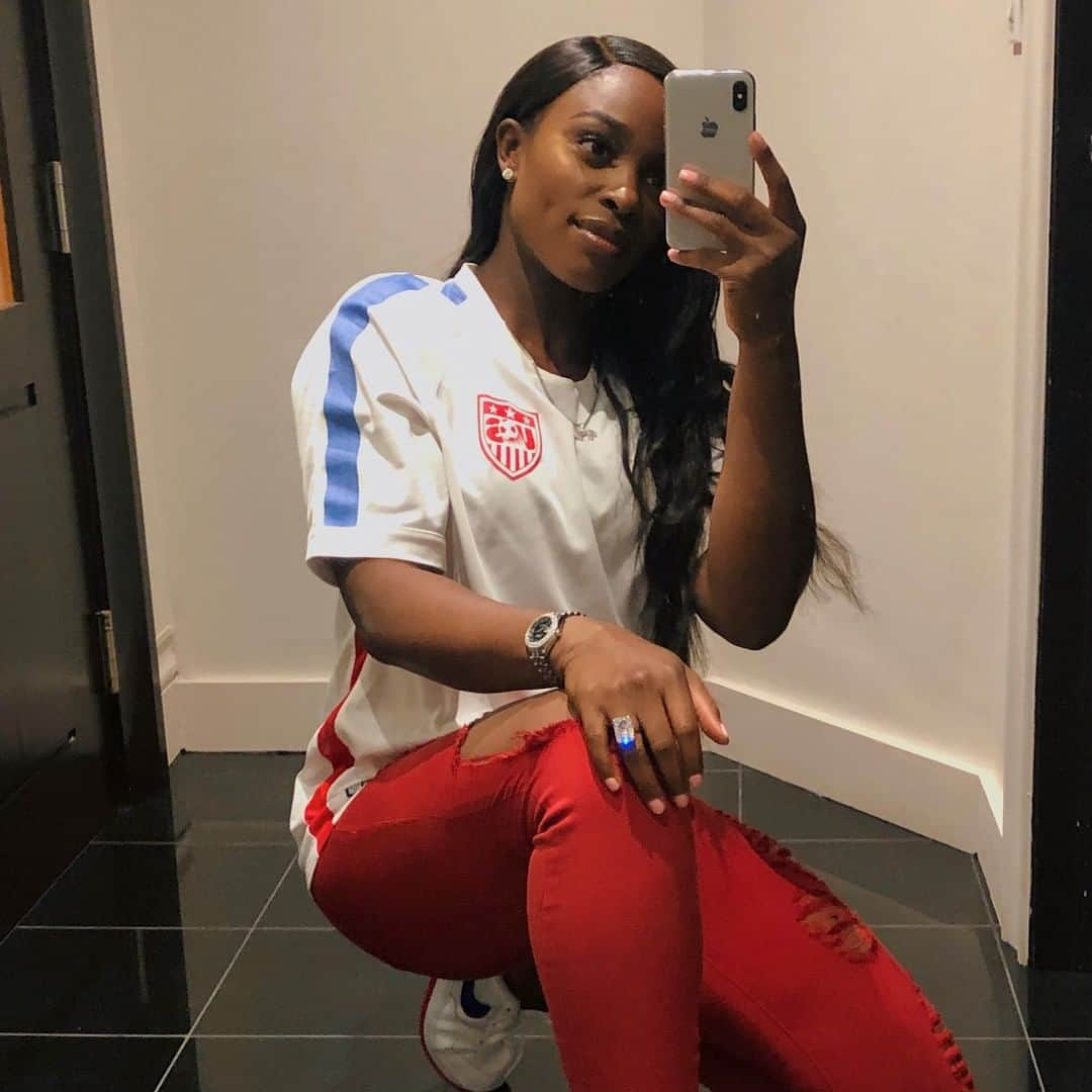 スローン・スティーブンスさんのインスタグラム写真 - (スローン・スティーブンスInstagram)「🇺🇸🇺🇸🇺🇸 vibes all day today! 👏🏾👏🏾 @uswnt @usmnt @jozyaltidore #17」7月8日 8時30分 - sloanestephens