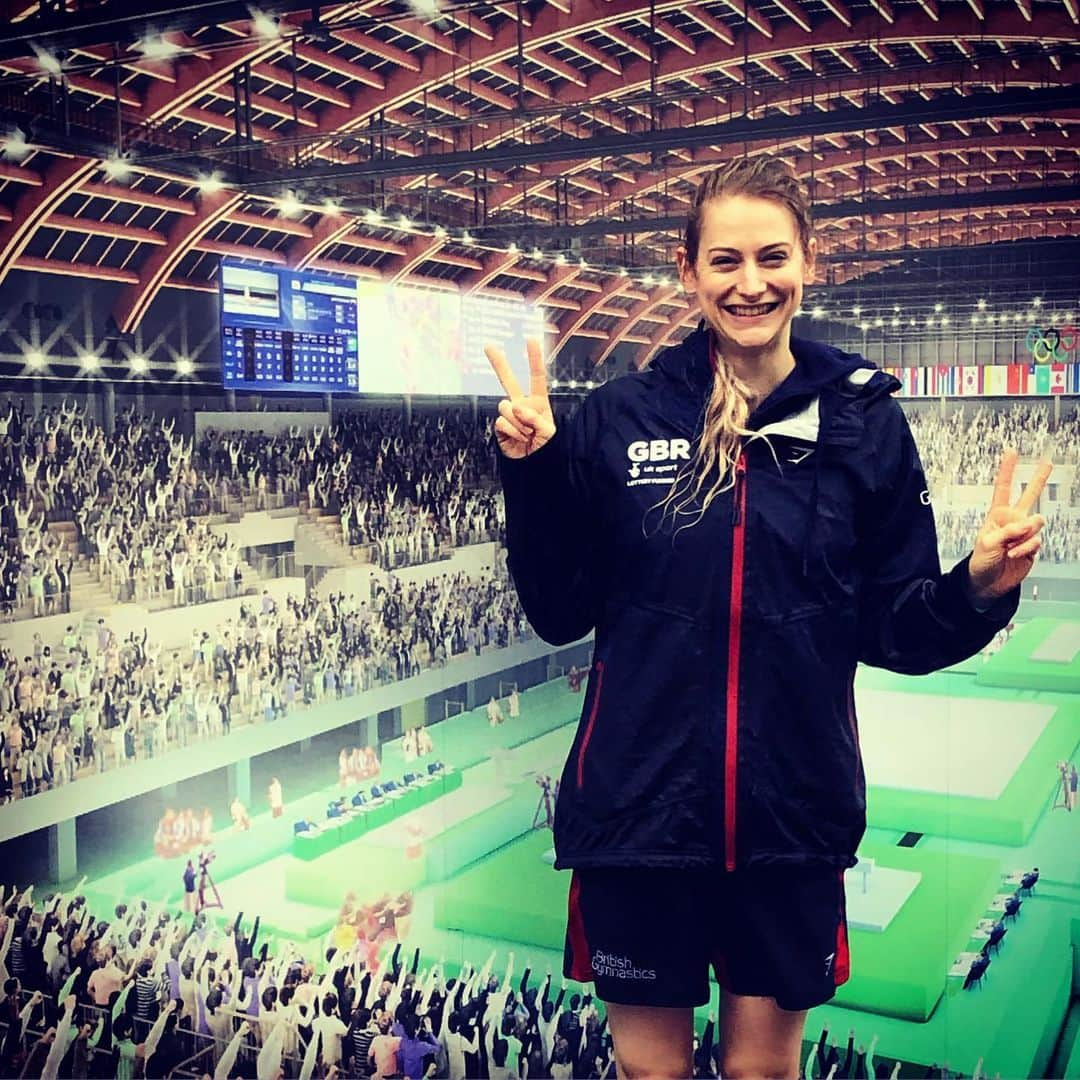 ブライオニー・ペイジさんのインスタグラム写真 - (ブライオニー・ペイジInstagram)「Japan Camp Day 2: Great start to the trip! First trampoline session at Keio University ✅ Visit to the Olympic stadium for trampolining and gymnastics events ✅ Meet & Greet with local aspiring gymnasts at a school (in Tokyo!!) where TeamGB will be using during the Olympics for preparation, recovery and a place to meet up with family ✅  Thinking back to the London Olympics and imagining if I was a student, i think it would be one of the coolest things to have the Japanese Olympic Team using our school for their Olympic Performance Lodge! So it felt so humbling to be in a position to say thank you today in person for welcoming us in to their space. ❤️💙❤️ Bonus: our journey to our training venue」7月8日 9時28分 - bryony_page