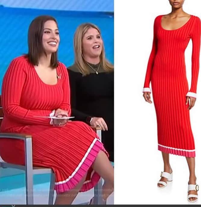 プラバルグルンさんのインスタグラム写真 - (プラバルグルンInstagram)「Lady in red.  Our friend, muse and inspiration, the beautiful Ashley Graham wears vermillion engineered rib knit dress while co-hosting the @todayshow @hodaandjenna  #femininitywithabite #modernglamour #eastmeetswest #strongerincolour #pgmuse #pgworld #glamorous #global #nomad」7月8日 21時14分 - prabalgurung