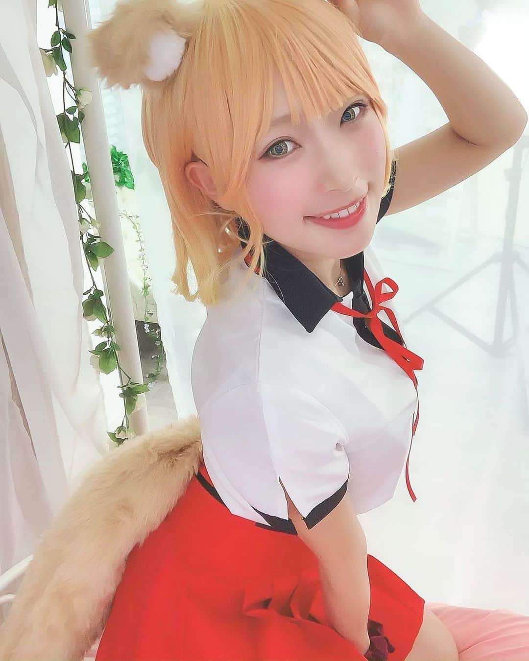 日比ゆりのインスタグラム：「✩ きつね🦊 . #鈴鹿御前 #fgo #fategrandorder #cosplay #game #japanesegirl #girl #instagood #コスプレ #けもみみ #粉我 #🦊 #💓」