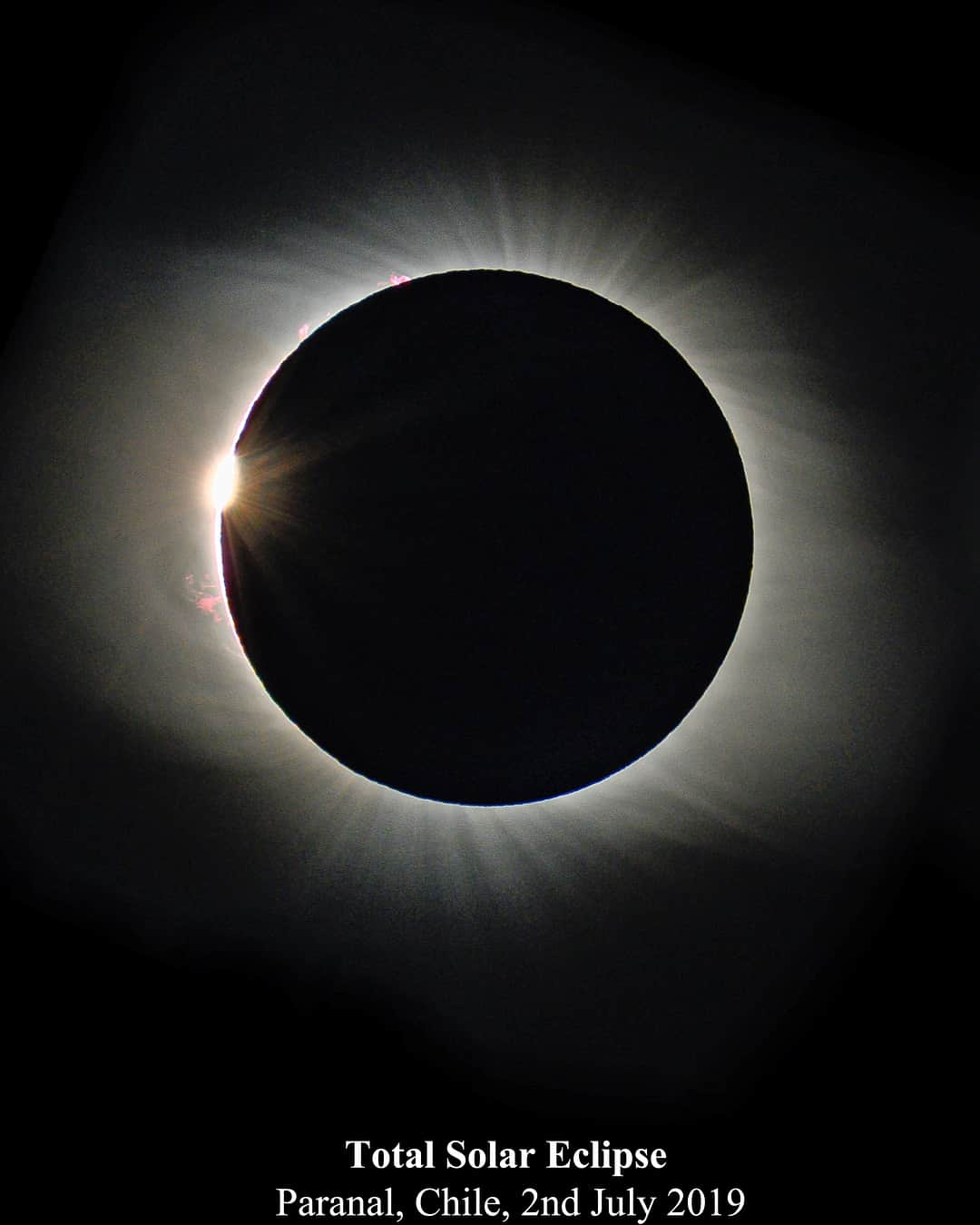 ブライアン・メイさんのインスタグラム写真 - (ブライアン・メイInstagram)「Great pictures of that recent Total Eclipse of the Sun from my friend Gerhard @atacamaphoto in Chile. So I made a stereo or two.  Swipe for a rough IG parallel version of the ‘Diamond Ring’ effect at 3rd contact - signalling the end of the Total phase. Swipe again for cross-eyed stereo - and then again for an attempt to go sideways and get more value (parallel). Does this work for you ? 💥💥💥💥 For best view, turn the phone sideways, zoom your phone screen by ‘squeezing out’ with two thumbs, until the image fills the screen.  Then free-view.  I think this is probably the best way to transmit quality stereo on IG.  It’s just a little annoying to have to turn the phone sideways - right ? 😁🥵 Sorry - the picture was not taken in Paranal, but in a village nearby called Condoriaco.  Cheers all - Bri」7月8日 16時44分 - brianmayforreal