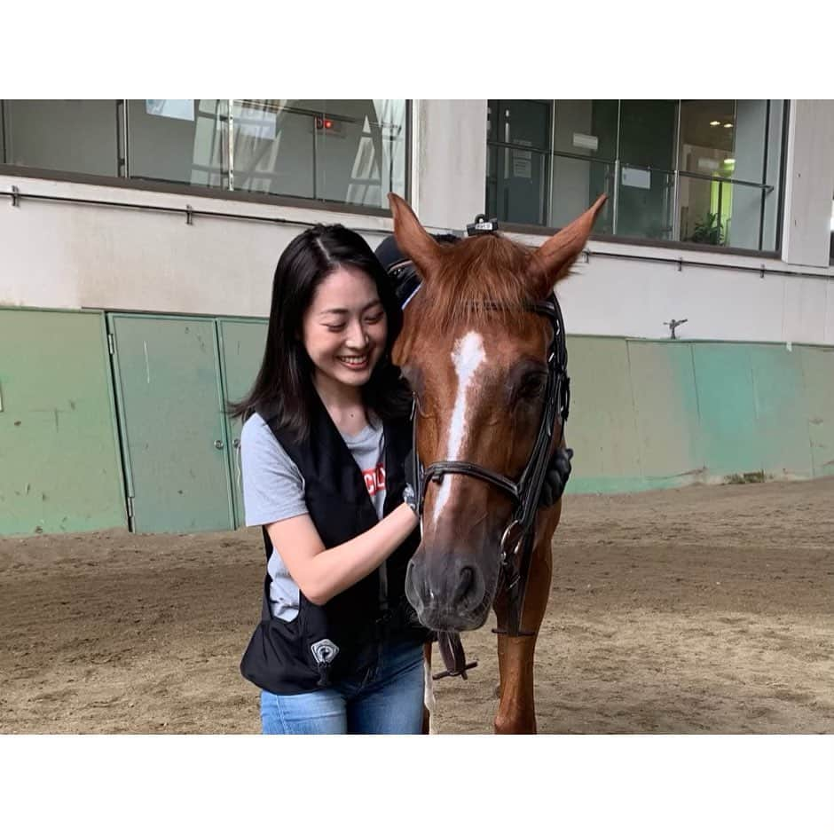 松浦雅さんのインスタグラム写真 - (松浦雅Instagram)「またまた乗馬教室へ🏇 今回は許可を得て、乗馬中の写真を撮って頂きました。 ここにいる子たちは、以前は競走馬として活躍していたそうです。 引退したらこういうところに来るんだね〜。 走ってる姿が可愛くて、乗りながらお馬の顔を見てしまう。 すると目線が下がるのでうまく走れなくなるのですが、ついついねぇ〜。 本当に、馬乗は心のセラピーになりますよ！ 馬と気持ちが通うのが分かるので、ほっこりして笑顔になります😊 今日はいつもの倍、1時間も乗りっぱなしだったので汗だく… でもコツはちょっと掴めたかも😏 ここはポニーもいて、子どもも大人も 気軽に乗馬体験できるので是非〜！ #ちなみにわたしが乗ってる子24歳で私と同い年 #神戸 #しあわせの村 #馬事公苑 #乗馬 #馬  #horse #horseriding #🐴 #🏇 #🐎」7月8日 17時09分 - m.miyabi614