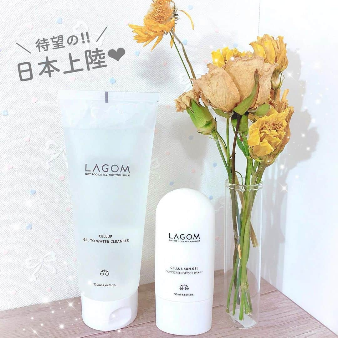 空山菜摘さんのインスタグラム写真 - (空山菜摘Instagram)「♡ 大人気のLAGOM( @lagom_tokyo )が ついに日本上陸😍❤️ . . 韓国コスメ通はもちろん、 観光客の間でも必ず買うという人が多い 話題のブランドで、美容専門家が 集結して開発されています🙆‍♀️💘 実はあたしも洗顔料2種類を韓国で買って しばらく使ってたよ〜✨ . 今回は今の季節特に必需品な朝用洗顔と 日焼け止めを紹介するね〜😉 . . . 🔴「アクアリシア」成分について🔴 . ラゴムの全製品に配合されている保湿成分✨ アクアポリンというタンパク質の一種が 細胞内外の水の出入り口を作るのですが、 このアクアポリンが活発であればあるほど その分水流が増えます。 . 「アクアリシア」という成分は アクアポリンを活性化する働きがあるので 潤いを与え・保持する効果が高いんです😍 乾燥肌さんも唸るラゴムの商品には こんな秘密がありました💕 . . . . 💟サンジェル(日焼け止め乳液) SPF50+/PA+++ 50ml  3,000円(税抜) . 見た目だけやと、白っぽいから クリームみたいに感じると思うけど… 手で伸ばすと触り心地はめちゃくちゃ 水分感で溢れてる😍🎶伸びも良いし、 べたつきや白浮きすることなく ス〜っと馴染んでくれるよ😘💘 不快感もないし、敏感肌さんでも合う というのをよく聞く日焼け止めです👌 潤いキープ感を特に感じます🌷 . . . 💟ジェルトゥウォータークレンザー 220ml  2,500円(税抜) . これは前にも使ってた朝用洗顔料‼️ ぷるるんとしたジェルを 乾いた肌にそのまま塗って洗い流すだけ✨ . いつも朝は水洗いだけやねんけど、 さすがに夏場は皮脂分泌量も増えるし 朝もベタつきが残ってる…😥 かといって洗浄力の強い洗顔で洗うと インナードライにも繋がるし 肌バランスが乱れてしまう💔 毎回朝洗顔するかは悩みどころ🌪🌪 . そんな時にめちゃくちゃ大活躍なのがこれ🌈 マイルドな洗浄力やから潤いは残しつつ 余分な皮脂や汚れは落としてくれるから 洗い上がりもさっぱりして気持ち良い💖 乾燥肌の人はもちろんやけど、 脂性肌の人にもめっちゃオススメ✨ . . 朝からガッツリ洗顔してる人 水洗いだけやけどベタつく っていう人は絶対病みつきになるよ〜🥰 . . . . . #LAGOM #ラゴム #サンジェル #ジェルトゥウォータークレンザー #韓国コスメ #スキンケア #日焼け止め #コスメレポ #コスメレビュー #ソラメイク #洗顔 #pr #コスメ動画 #コスメオタク #コスメ好きさんと繋がりたい #美容垢 #CHICOR #韓国購入品 #美肌 #韓国化粧品」7月8日 17時22分 - natsumi_sorayama