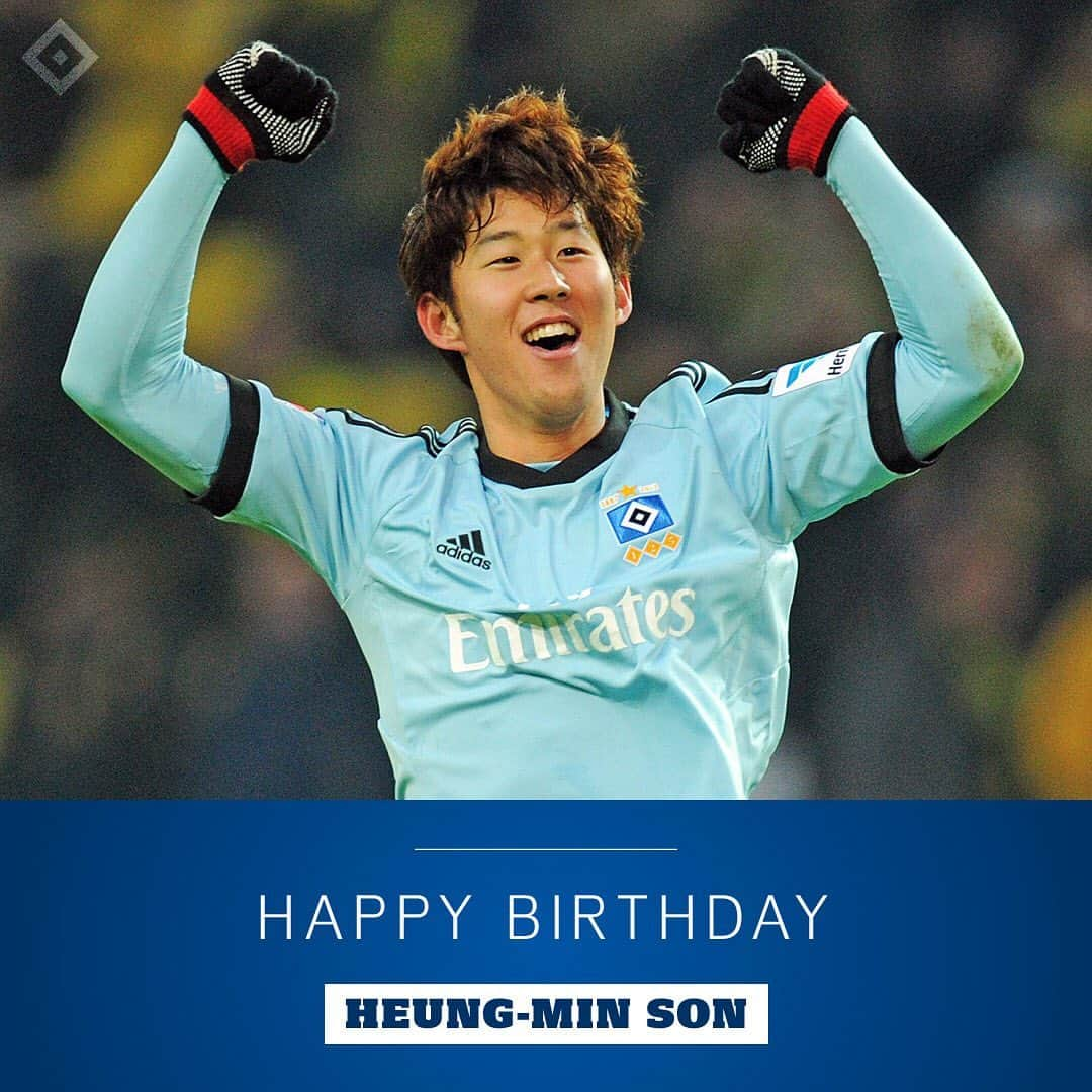 ハンブルガーSVさんのインスタグラム写真 - (ハンブルガーSVInstagram)「78 Spiele und 20 Tore mit der Raute auf der Brust 🔷 Heung-min #Son feiert heute seinen 27. Geburtstag 🎁 Wir gratulieren herzlich und wünschen alles Gute für das neue Lebensjahr, @hm_son7 🎈 P.s. Erkennt ihr, aus welchem Spiel der Torjubel ist? 😉 #nurderHSV #HappyBirthday #Sonny」7月8日 18時42分 - hsv