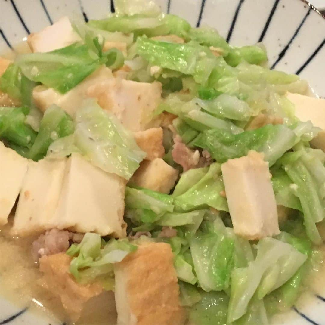 柳家さん生さんのインスタグラム写真 - (柳家さん生Instagram)「7/8晩ご飯だぁ〜 キャベツと厚揚げの生姜味噌炒め 鶏肉と牛蒡のケチャップ煮 茄子胡瓜おろし和え 絹さや味噌汁 茗荷ご飯🍚 #さん生 #鶏肉 #キャベツ #厚揚げ #生姜味噌炒め #おろしポン酢 #ピーマン #茄子」7月8日 19時56分 - waraiguma1957