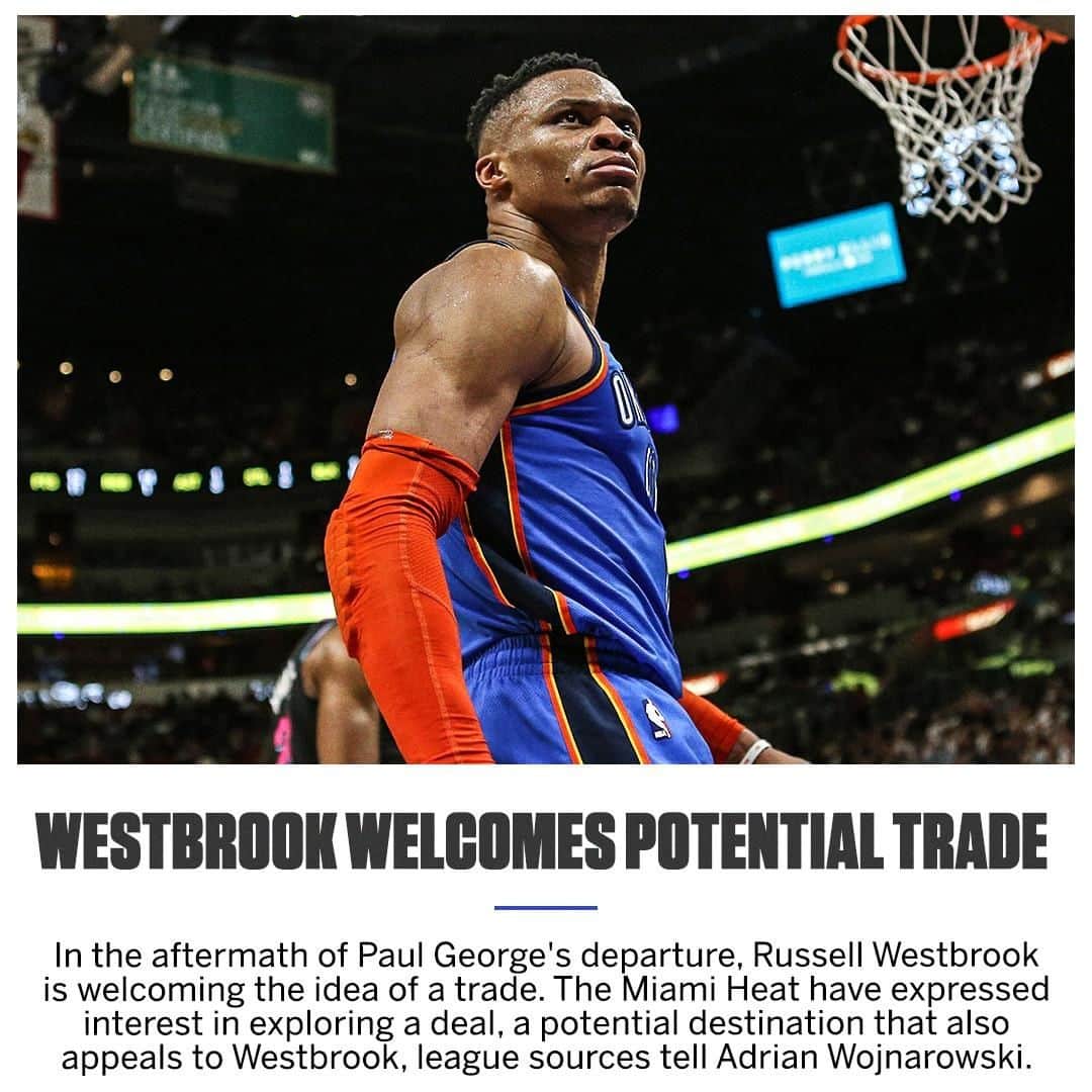 スポーツセンターさんのインスタグラム写真 - (スポーツセンターInstagram)「Westbrook has potential interest in Miami, per @wojespn.」7月9日 6時43分 - sportscenter