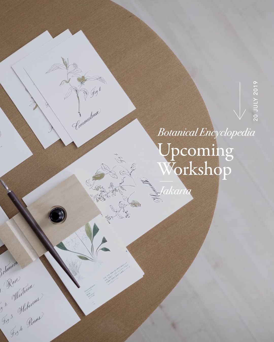 Veronica Halimさんのインスタグラム写真 - (Veronica HalimInstagram)「Upcoming Workshop in Jakarta 20 July 2019 at @ruangduasembilan — Calling for all botanical lovers and for those who want to learn pointed pen calligraphy skills that goes well with this simple line sketches inspired by the vintage botanical prints. — For registration, please visit my website (link on profile) — #trufypi #vhcalligraphy #calligraphyworkshop #kaligrafina #jakartaworkshop #jakartacalligraphy #botanicalsketch #botanicaldrawing #painting #botanicalprints #カリグラフィー #カリグラフィースタイリング #calligraphystyling」7月8日 22時23分 - truffypi