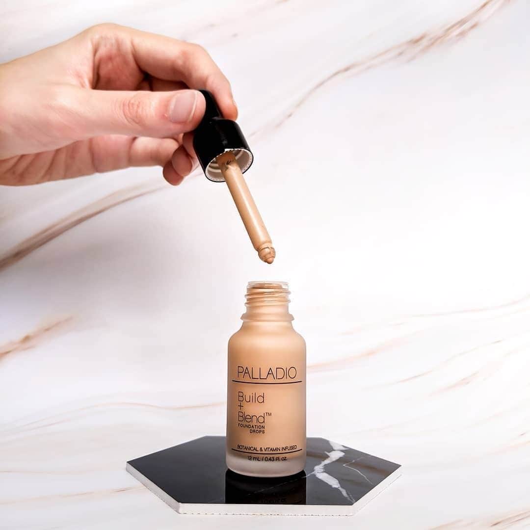 Palladio Beautyさんのインスタグラム写真 - (Palladio BeautyInstagram)「Find your perfect match with our Build + Blend Foundation drops 😉 Our smooth & creamy formula coverage is customizable to suit your needs! 😮💧 •For lightweight coverage use 1-2 drops •For medium to full coverage use 3-4 drops  #PalladioBeauty #ParabenFree #CrueltyFreeBeauty」7月8日 23時00分 - palladiobeauty