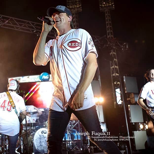 3 Doors Downのインスタグラム：「We had a blast celebrating the @reds 150th birthday last weekend! This week, we are headed to Anderson, IN & Greenville, WI.🤘🏼Who's going to be out in the crowd? 📸: @josephfuquaphoto」