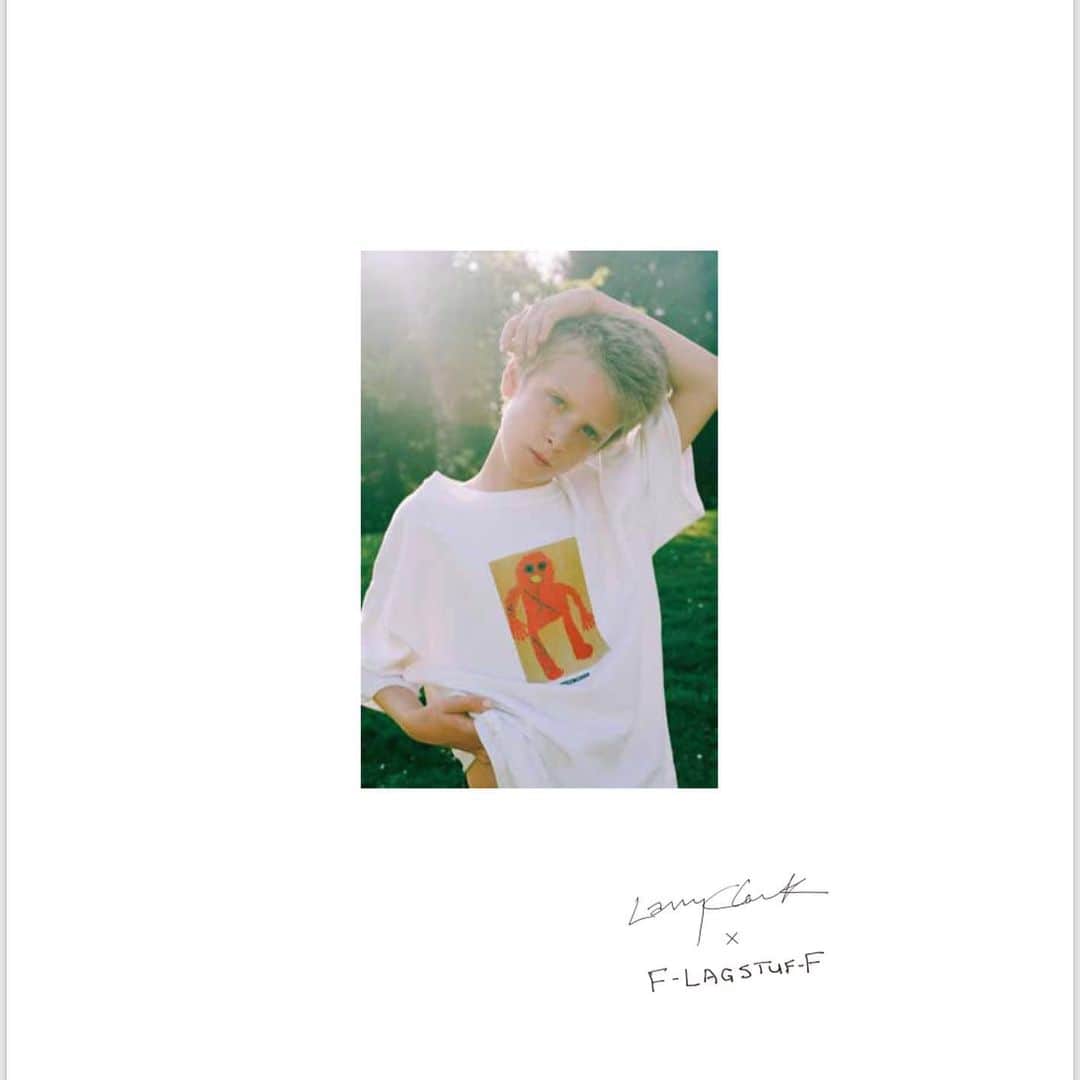のインスタグラム：「SENSE magazine  Larryclark x F-LAGSTUF-F #flagstuff  #larryclark  @larryclarkofficial  Photographer #KentaSawada @swdknt  Stylist#RyotaYamada @ryotayamada______ Coordination @mitsuyukinakamura  Design @yukio_sugaya_works」