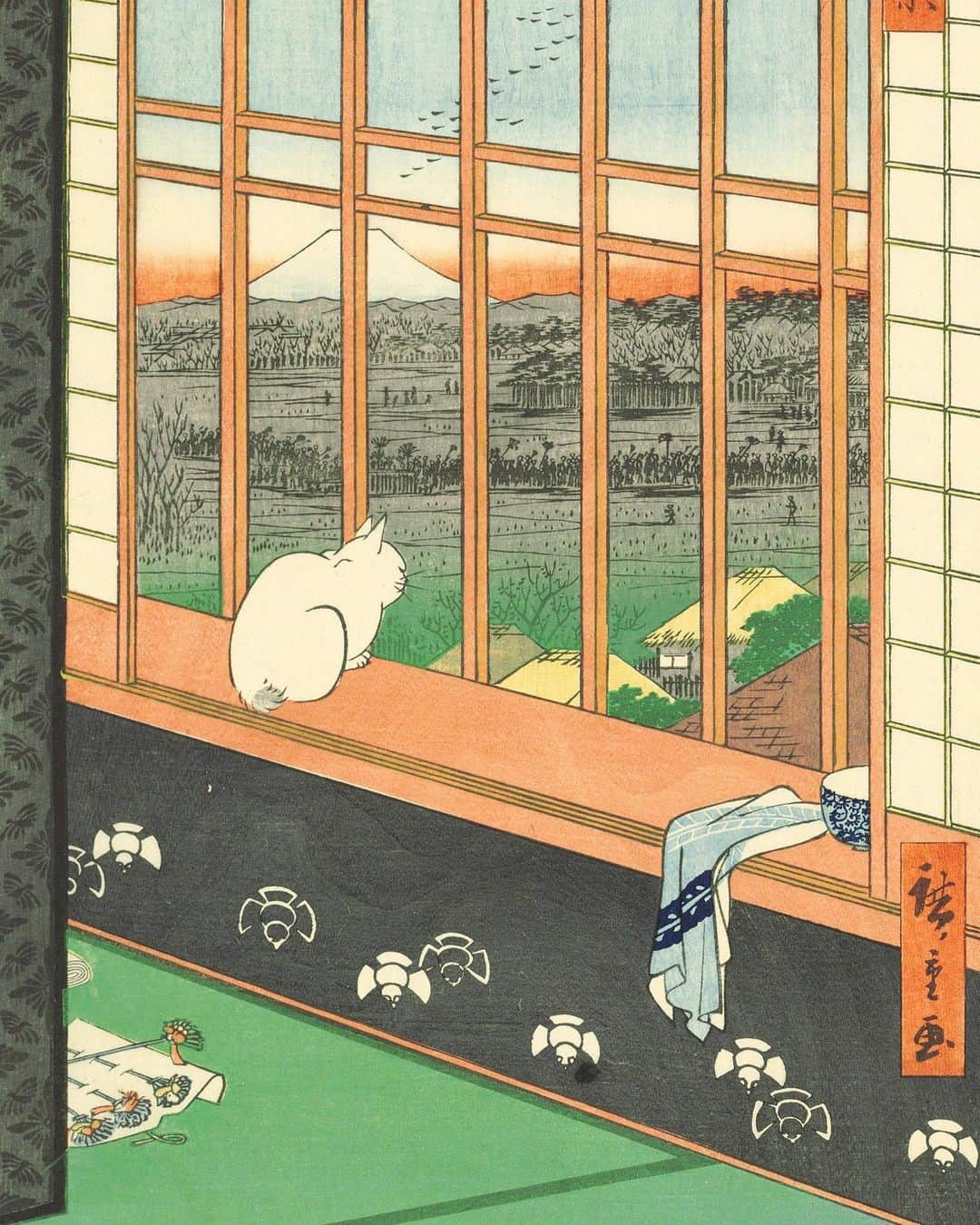 クリスティーズさんのインスタグラム写真 - (クリスティーズInstagram)「Daydreaming of long summer days and getaway holidays... 😻 😻 😻⠀ .⠀ This work by Utagawa Hiroshige is a highlight of our From Artist to Woodblock: Japanese Prints online auction – open for bidding until 11 July.⠀ .⠀ Utagawa Hiroshige (1797–1858), ‘Asakusa Ricefields and Torinomachi Festival (Asakusa tanbo Torinomachi mode)’ (detail), 1857. Estimate: £8,000-12,000.⠀ .⠀ From Artist to Woodblock: Japanese Prints online auction, 4–11 July.⠀ .⠀ @christiesjapan @christiesasia #cat #cats #kitten #kittens #caturday #japanese #japaneseart #utagawahiroshige #print」7月9日 1時02分 - christiesinc