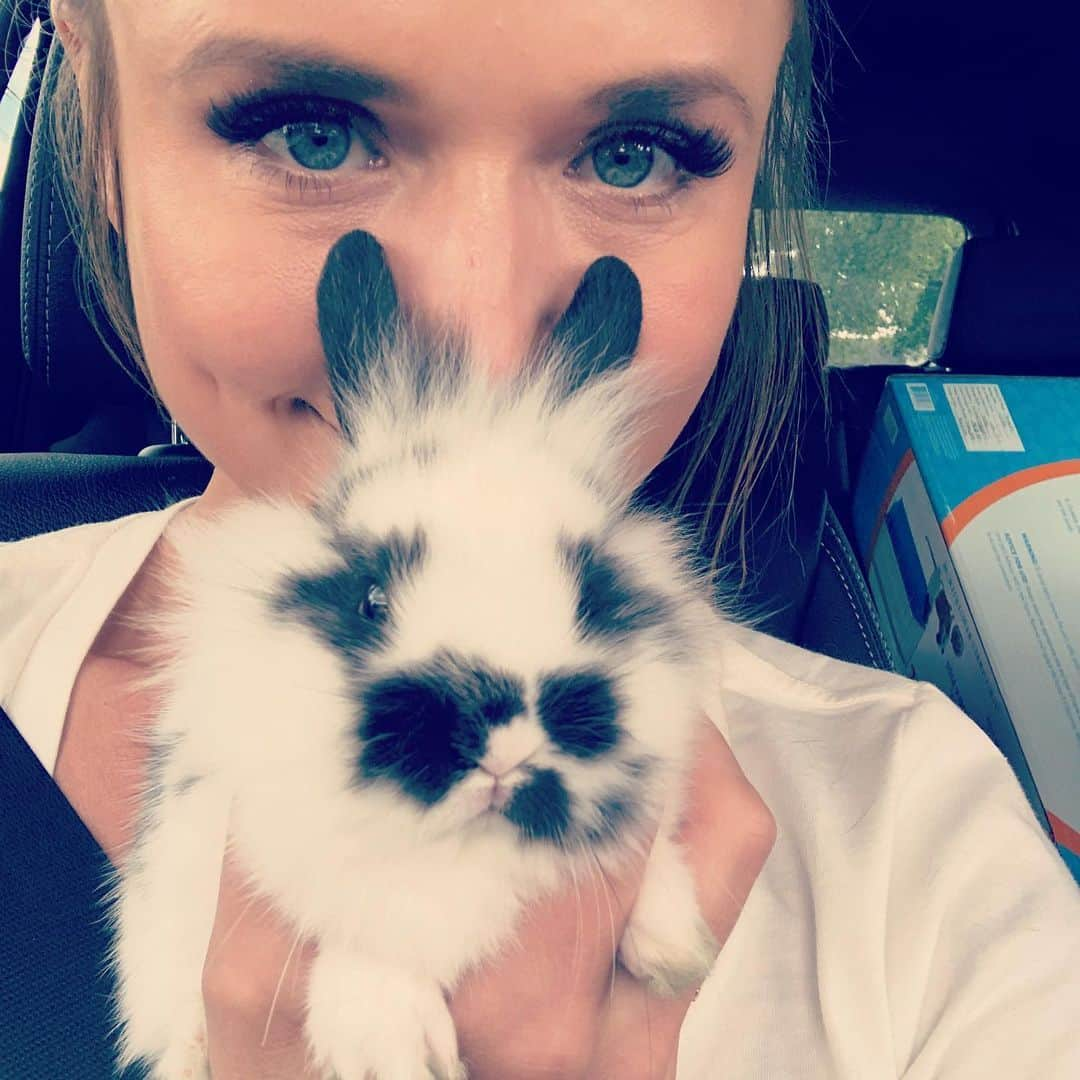 ミランダ・ランバートさんのインスタグラム写真 - (ミランダ・ランバートInstagram)「Monday Bunday.💗🐰 #rescuebunny #selena #hareball @nashanimalcare」7月9日 3時14分 - mirandalambert