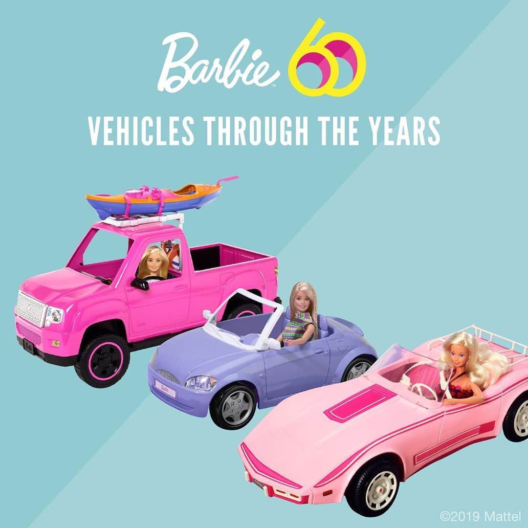 バービーさんのインスタグラム写真 - (バービーInstagram)「In 1962, Barbie hit the road in her first car—an orange Austin Healey. Having her own car was a sign of independence and freedom. Since then she has had many vehicles from sporty to sleek, outdoorsy to over-the-top. Check out a few of her favorites from the past six decades. #Barbie60」7月9日 4時02分 - barbie