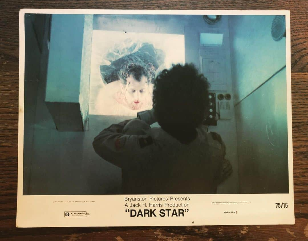 ジョン・カーペンターさんのインスタグラム写真 - (ジョン・カーペンターInstagram)「Original lobby card from my first feature film, “Dark Star” (1974) I wrote this with Dan O’Bannon who went on to write “Alien.” Rest his soul.  Check out @stormkingcomics for my latest stuff.」7月9日 4時18分 - johncarpenterofficial