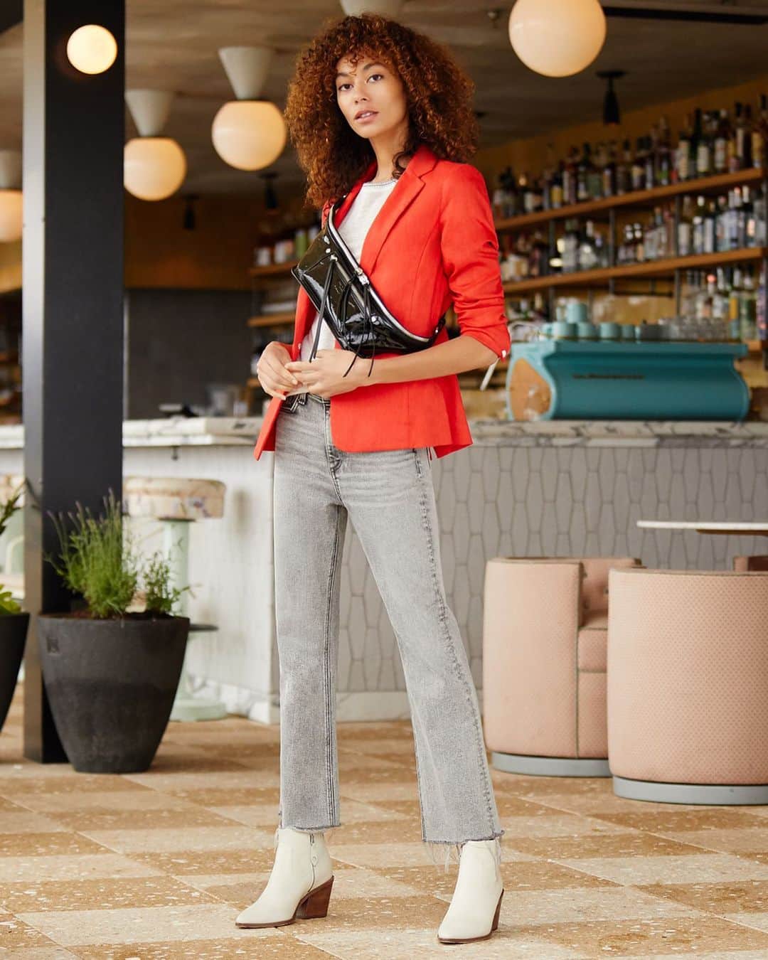 Saks Fifth Avenueのインスタグラム：「#SaksStyle Tip: When in doubt, put a blazer on it. This bright @ragandbone staple will take you from the workday to the weekend.」