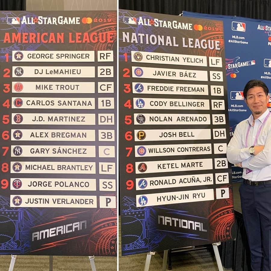 のインスタグラム：「⚾️ All-Star Game Press Conference！ MLB All-Star 明日のスタメン発表！」