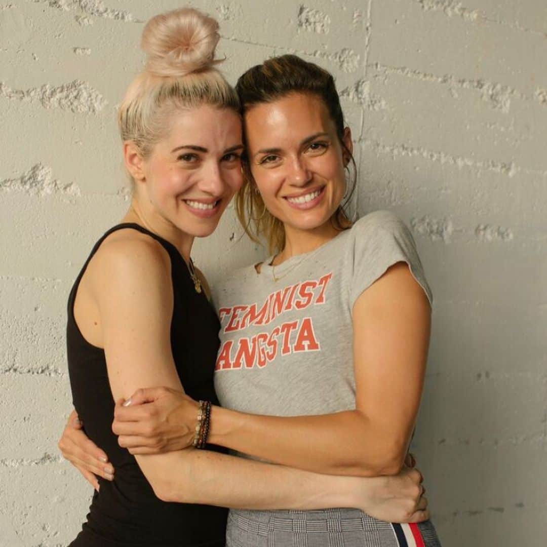 トーレイ・デヴィートのインスタグラム：「Some BTS stills from our shoot and a fun clip to learn more about @adriennecanterna ! ❤️ Check back tomorrow for the full video!」