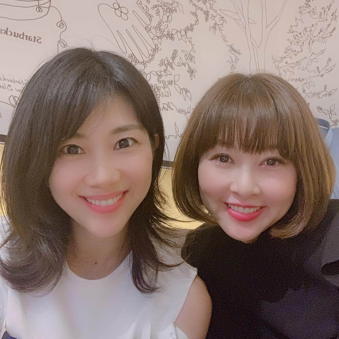 のインスタグラム：「#潮田玲子 ちゃんとお茶😋💖 こんなにすごい方なのに、気さくに話してくれて、かわいくてなんでも出来て本当尊敬しちゃいます🤩  たくさん写真撮ってくれてありがとう☆😊 お互い 「れいちゃん」と呼んでます笑  #instagood #photooftheday #fashion #beautiful #happy #cute #ootd #followme #fun #me #japan #love  #セントフォース #フリーアナウンサー #ミス日本 #相沢礼子 #ありがとう」