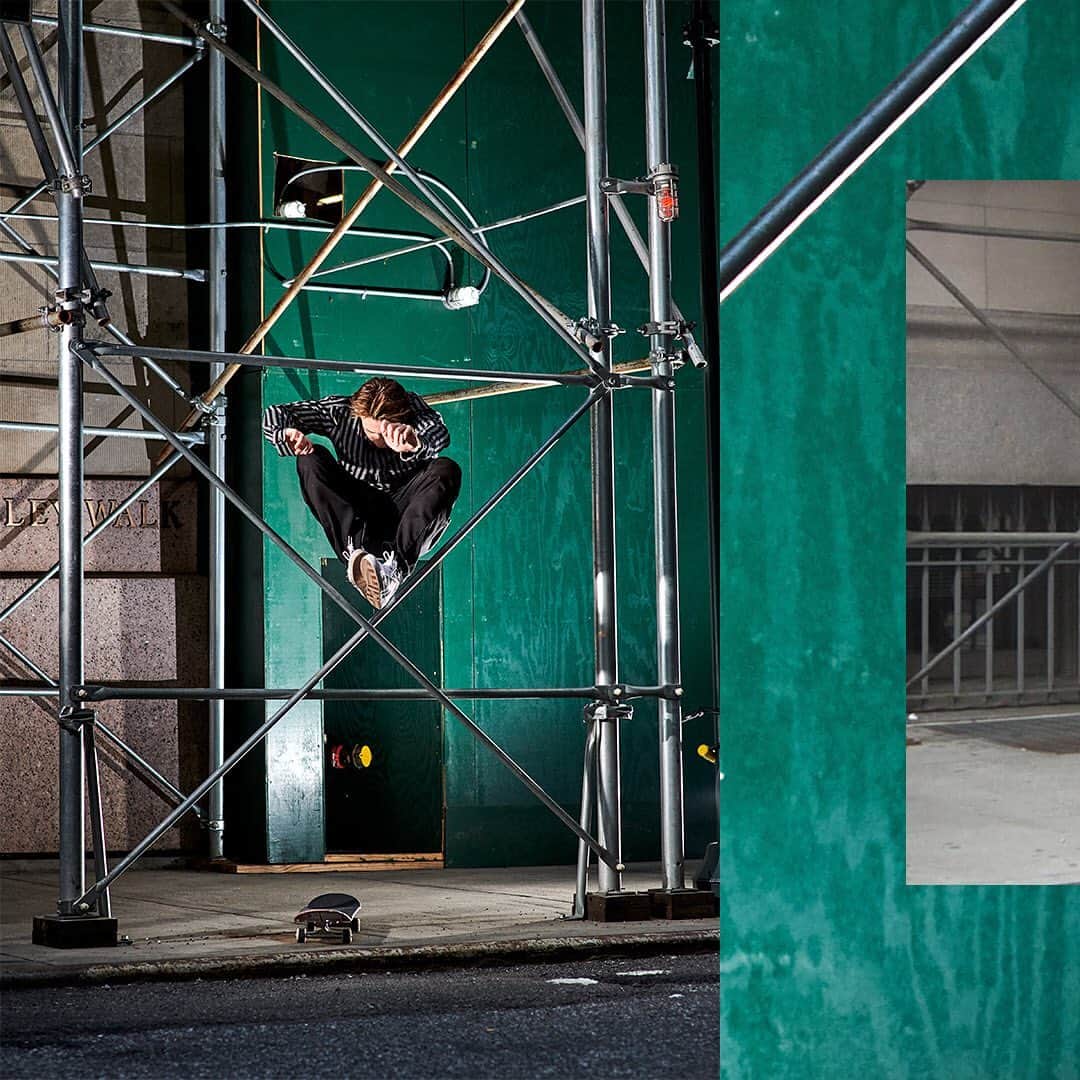 adidas Skateboardingのインスタグラム：「Angle of difficulty /// Mike Arnold hippie jumps with no margin for error. Watch more from MIKE found in the bio & now playing on the #adidasSkateboarding YouTube channel. • 📸 @mehringsbearings | @mikearnoldeluxe」