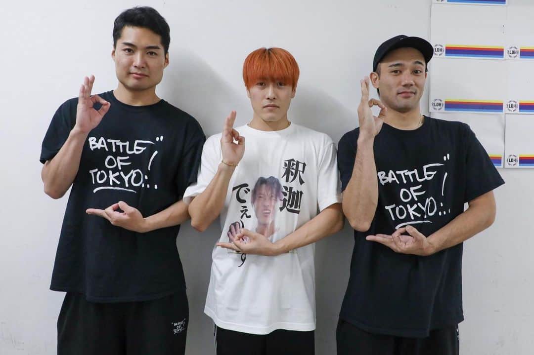 のインスタグラム：「釈迦な三人で👍  #bot #BOT #battleoftokyo #八木将康 #中務裕太 #小澤雄太 #double_yuta #yuta_ozawa #ozatts #おざっつ」