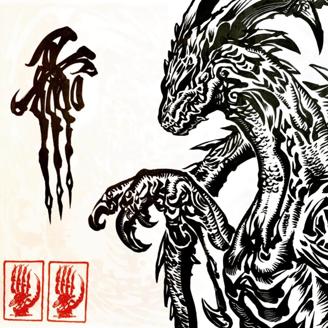 雨宮慶太さんのインスタグラム写真 - (雨宮慶太Instagram)「竜人。  #dragon #monster #dotart  #アート #japan  #Asia  #doddle  #sketch #woman #fairy #creature #pencil #draw  #drawing #instagood #draw #art  #illust  #illustration #keitaamemiya #garo」7月9日 14時36分 - keitaamemiya