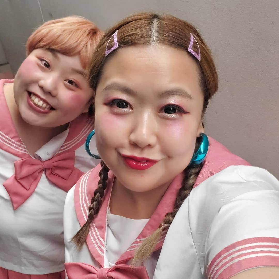 ミナコさんのインスタグラム写真 - (ミナコInstagram)「❤📺ウチのガヤがすみません📺❤見てくれた方、ありがとうございました💜💙💚 #ウチのガヤがすみません  #ガヤダービー #ハリウッド式ダイエット #パープルダイエット #マライアキャリー式ダイエット #ぽっちゃり #激ぽちゃ #ぽちゃコーデ  #ぽちゃかわ  #なんつって～ #デブ #ぽっちゃり好き」7月10日 1時26分 - mi7kooooo