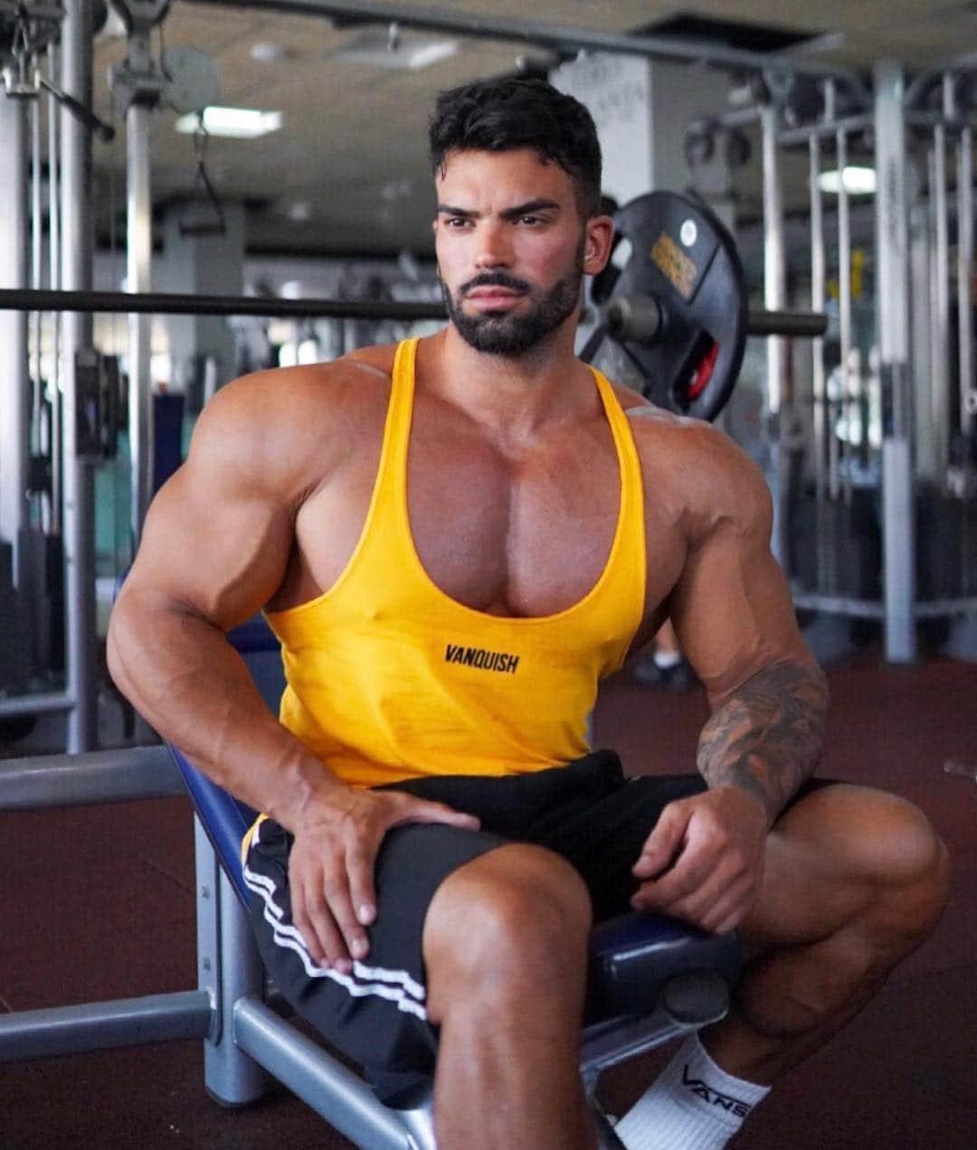 Sergi Constanceさんのインスタグラム写真 - (Sergi ConstanceInstagram)「No any rep was missed on this set💪 Wearing @vqfit V2 collection vest. Also restocked Blackout oversized tees. Check it out!! . Tap link in @vqfit bio to shop online」7月10日 0時35分 - sergiconstance