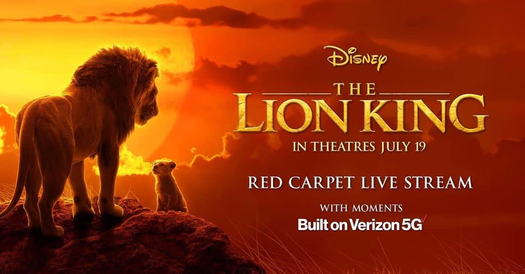 Walt Disney Studiosさんのインスタグラム写真 - (Walt Disney StudiosInstagram)「Tonight, join the cast & filmmakers of #TheLionKing as they take their place at the World Premiere in Hollywood, featuring moments Built on Verizon 5G. Tune in at Facebook.com/DisneyTheLionKing」7月10日 1時03分 - disneystudios