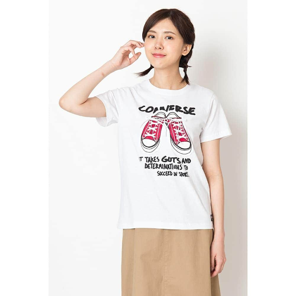 ジーンズメイトさんのインスタグラム写真 - (ジーンズメイトInstagram)「#コンバース #CONVERSE  CONVERSE（コンバース）ブランドTシャツ✨✨ フロント部分のシューズプリントにシューレースを合わせたＴシャツ‼️‼️ ・ #ジーンズメイト #jeansmate  #tシャツ  #Tシャツコーデ  #プリントtシャツ  #夏コーデ #ロゴt  #ロングスカート #fila  #ベルト  #かわいい  #スウェットスカート」7月9日 16時58分 - jeans_mate