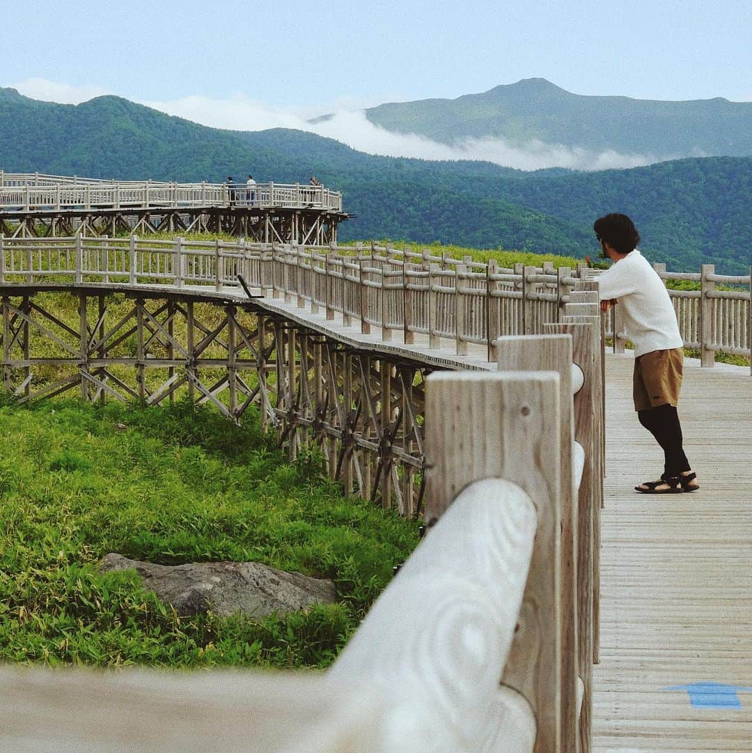 Y U R I Eさんのインスタグラム写真 - (Y U R I EInstagram)「知床をお散歩🚶‍♂️🚶‍♀️⛰ 高架木道から見る知床連山、一湖の水面に映るのも美しや〜😌🙏✨ ヒグマ活動期だから、いるかないるかな〜？ってどきどきしながら歩いてたら、本当にいたー😳‼️ 親子のヒグマが歩いてた🐻🐻小さいけど見えるかな？ 見つけた時は感動したなぁ。知床に住む野生動物のみなさま、お邪魔しました🙇‍♂️🦌🦅🐻 #hokkaido#shiretoko#北海道#知床#道東#世界遺産#世界自然遺産#知床五湖#旅#国内旅行#yurieの北海道旅行記#野生動物#ヒグマ」7月9日 19時29分 - yuriexx67