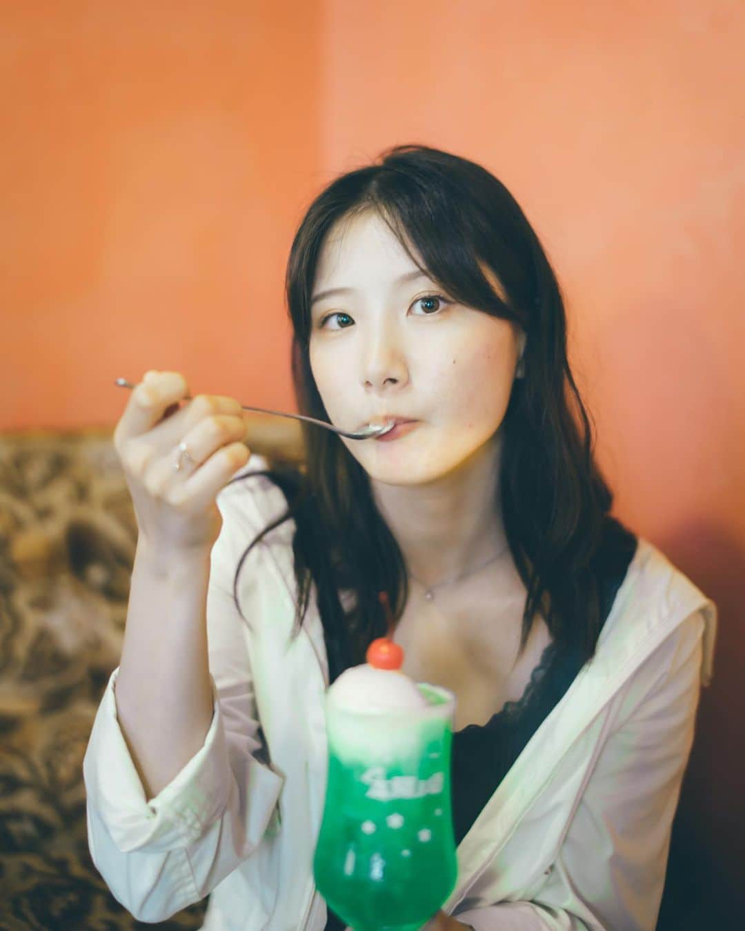 sorayuchiのインスタグラム：「・ 最近毎日クリームソーダ作って飲んでる🍈 幸せ(*´꒳`*)」