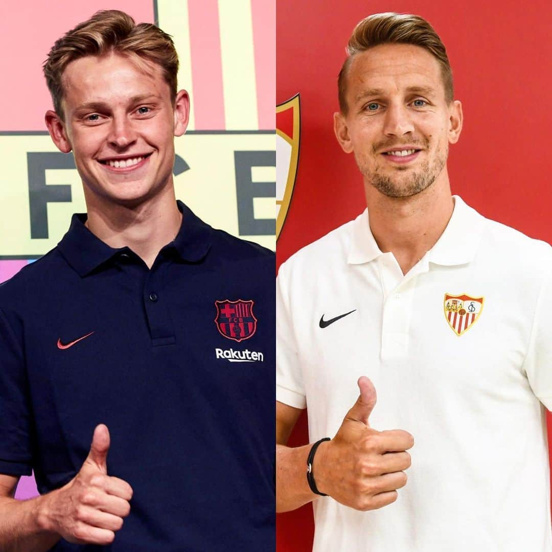 LFPさんのインスタグラム写真 - (LFPInstagram)「Which version of 'de Jong' are you going to enjoy most? • 💙 @frenkiedejong ❤️ @luukdejong9 • #DeJong #Barça #SevillaFC #LaLiga #LaLigaSantander #LaLigaTransfers」7月9日 20時33分 - laliga