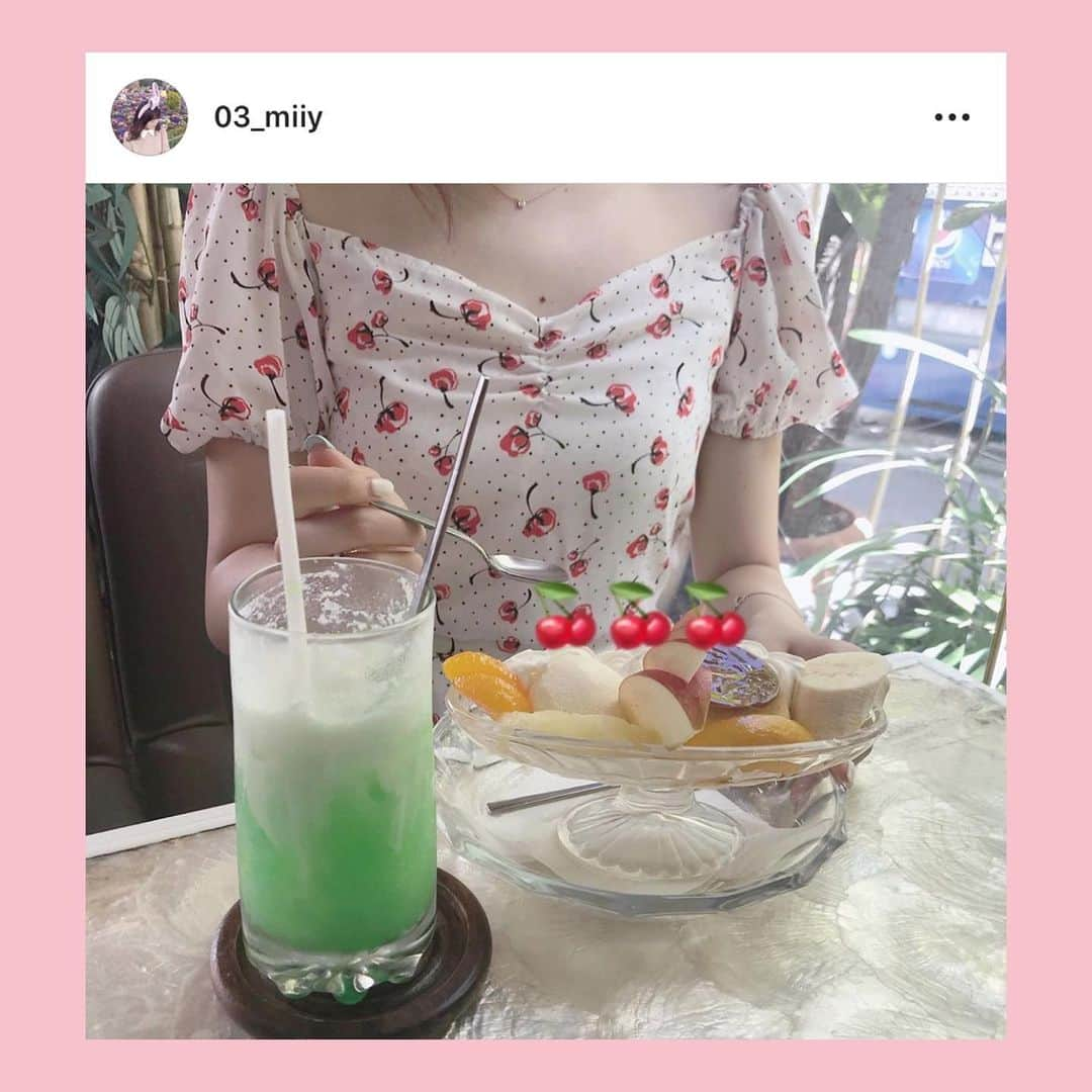 bis_web bis [ビス] さんのインスタグラム写真 - (bis_web bis [ビス] Instagram)「🍒﻿ ﻿ ﻿ bis July 2019﻿ ﻿ 7月号に掲載中のコーディネートで反響のあった﻿ 夏子ちゃん、牧野真莉愛ちゃんが着こなす﻿ フルーツ柄コーディネート♡﻿ ﻿ 今年のトレンドはなんといってもチェリー柄🍒﻿ ﻿ @epineofficial のチェリー柄シリーズをはじめ、﻿ おしゃれな女の子たちの﻿ チェリー柄アイテムをチェックして！﻿ ﻿ ﻿ #チェリー #チェリー柄 #柄 #フルーツ柄 #fruit #🍒 #さくらんぼ #cherry #コーディネート #牧野真莉愛 #モー娘 #夏子 #ファッション #fashion #ootd #ワンピース #ブラウス  #パジャマ #epine #エピヌ #패션 #오오티디 #데일리룩 #코디 #옷 #아웃핏 #패션스타그램#코디스타그램#옷스타그램#패션#패피」7月9日 20時37分 - bis_web