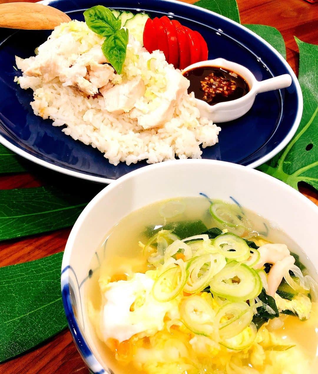 渡辺美奈代さんのインスタグラム写真 - (渡辺美奈代Instagram)「夜ごはん  #タイ風チキンライス  #ひじき煮 #野菜と卵のスープ」7月9日 20時43分 - watanabe_minayo