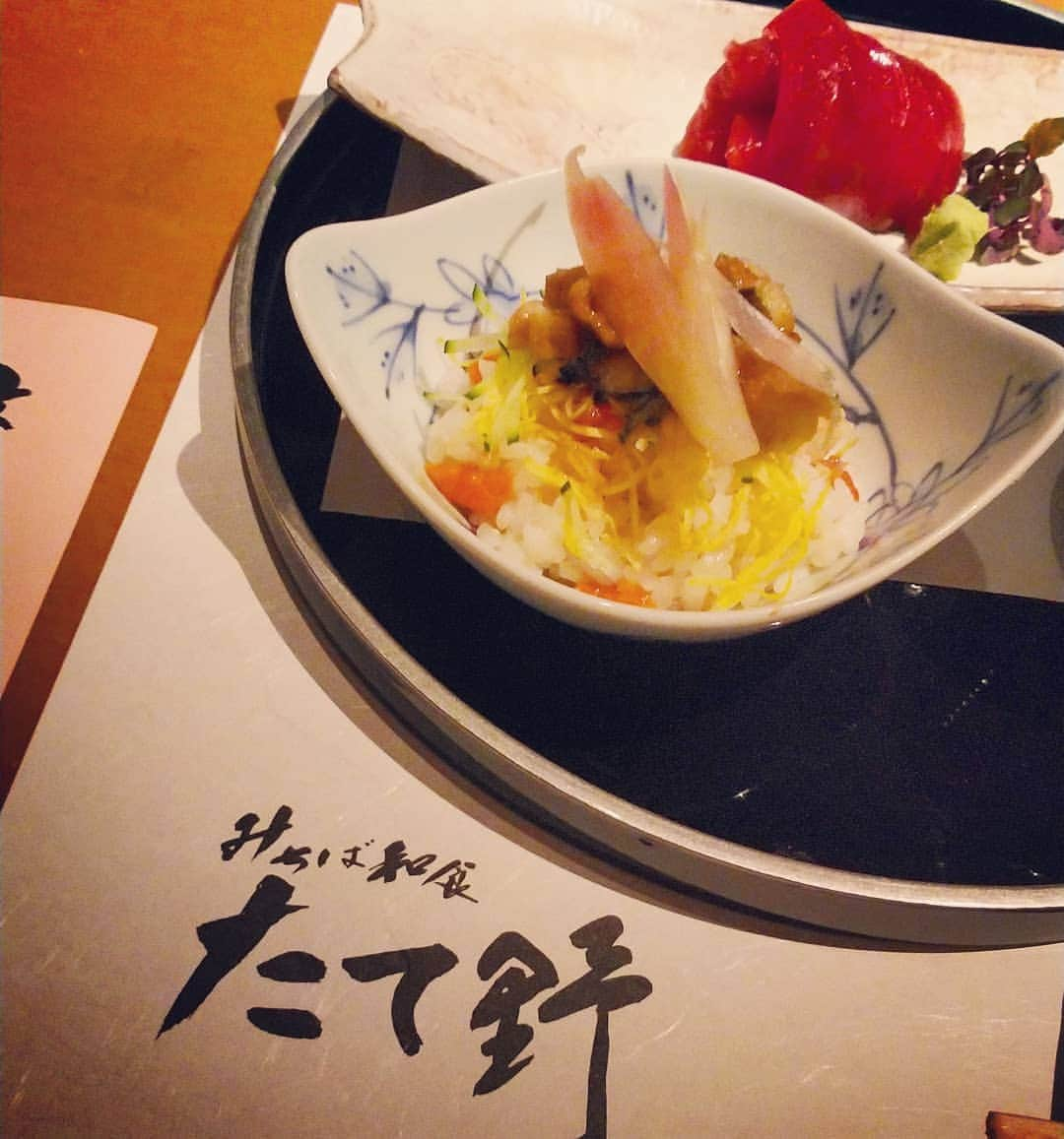 市川笑野さんのインスタグラム写真 - (市川笑野Instagram)「今日はとある打合せでコチラへ！ 美味しゅうございました！ #みちば和食たて野 #ランチ会席 #銀座ランチ #道場六三郎 #和食 #japan #wasyoku」7月9日 21時02分 - emino.i