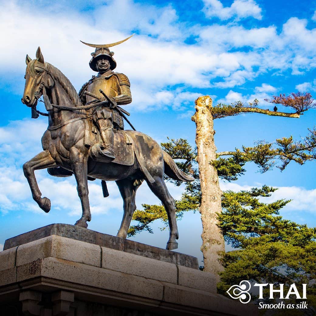 タイ航空さんのインスタグラム写真 - (タイ航空Instagram)「Date Masamune (1567 - 1636) was a Japanese leader and warrior during the Sengoku period, and also the founder of the city of Sendai, Miyagi Prefecture. His equestrian statue was built on the base of Aoba Castle's tower, and has become one of Sendai's most iconic tourist attractions. . #ThaiAirways #DateMasamune #Sendai #Miyagi #Tohoku #Japan #FlyTHAItoSendai」7月9日 21時48分 - thaiairways