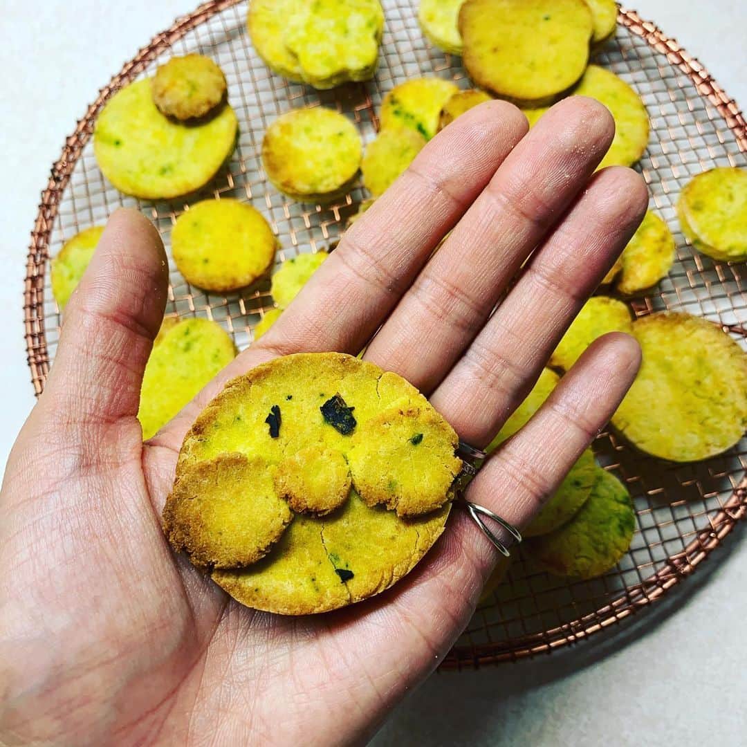 安田美沙子さんのインスタグラム写真 - (安田美沙子Instagram)「お料理の試作❤️米粉＆ココナッツオイルのクッキー。かぼちゃも入れてみました。 腹持ちもいいし、息子もたべてくれました😊✨ グルテンが気になる今日この頃。 アンパンマンのクオリティはご愛嬌で。。。笑 . . #instagood #instafood #みさこクッキング  #食育 #米粉 #グルテンリフリー #ココナッツオイル @kanaamitsuji  @four_o_five_405」7月10日 9時50分 - yasuda_misako