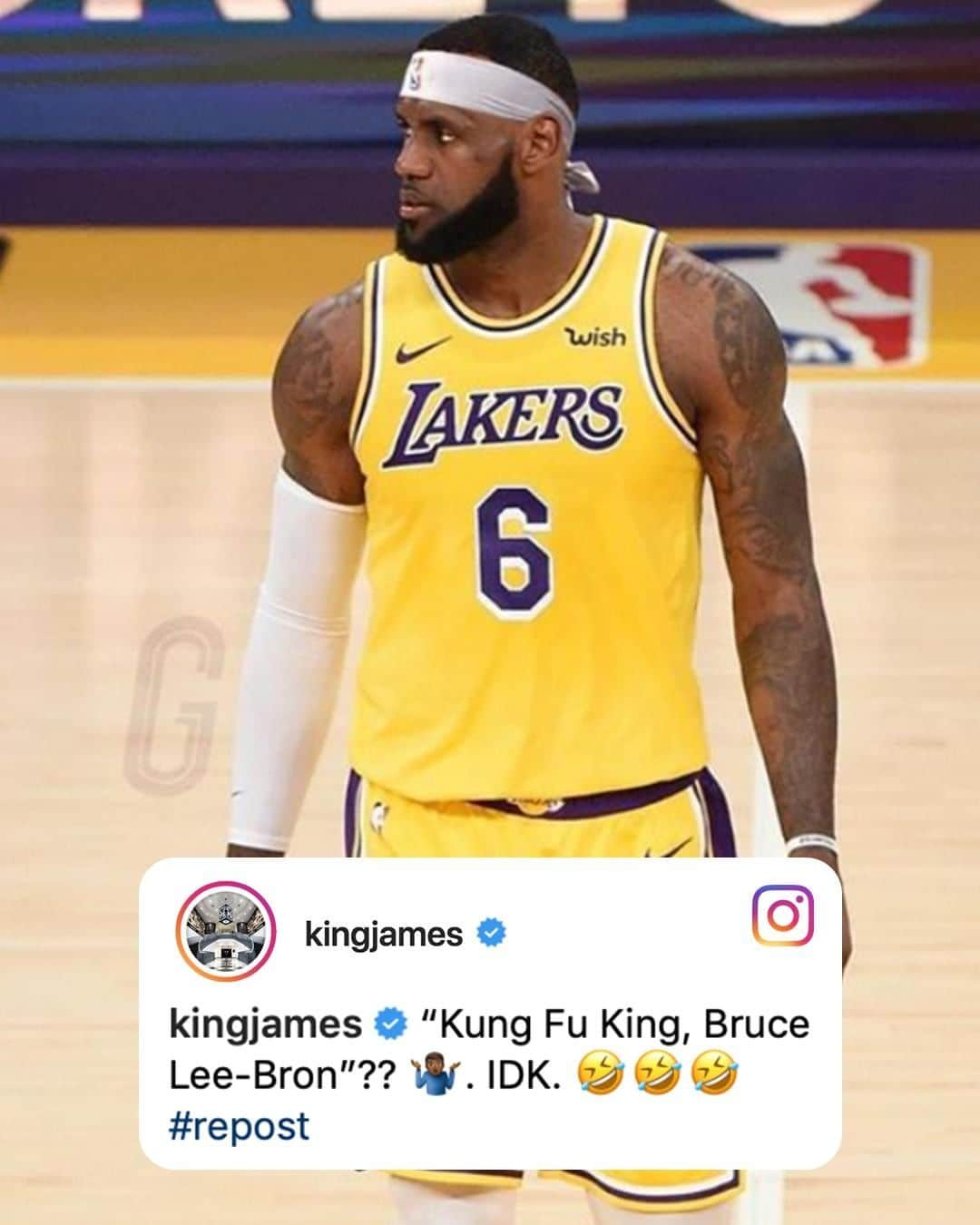 espnさんのインスタグラム写真 - (espnInstagram)「LeBron likes the "Kung Fu King" photoshop 😆」7月10日 9時48分 - espn