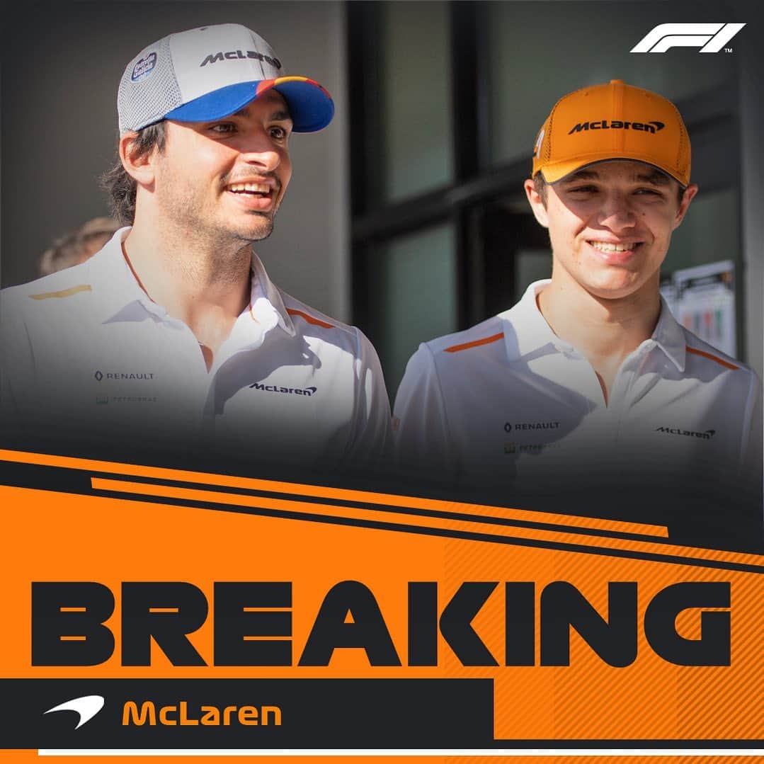 F1さんのインスタグラム写真 - (F1Instagram)「Announced! @carlossainz55 and @landonorris are staying with @mclaren for 2020 . #F1 #Formula1 #CarlosSainz #LandoNorris #McLaren」7月10日 2時25分 - f1